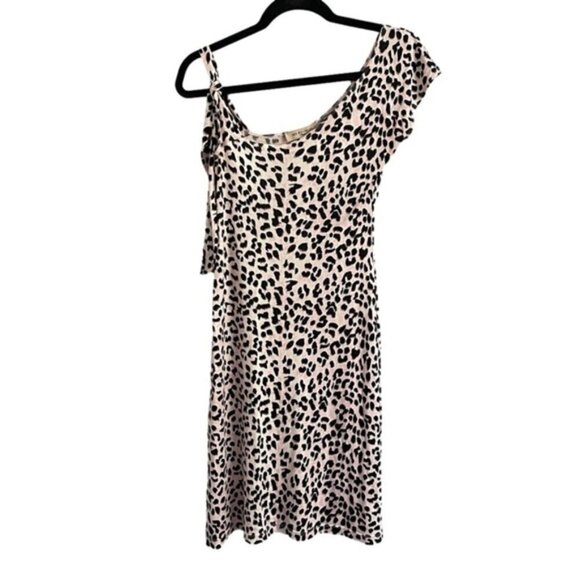 See by Chloe Pink Leopard Print Silk Jersey Asymmetric Dress - 6 🇮🇹 - Picture 9 of 10